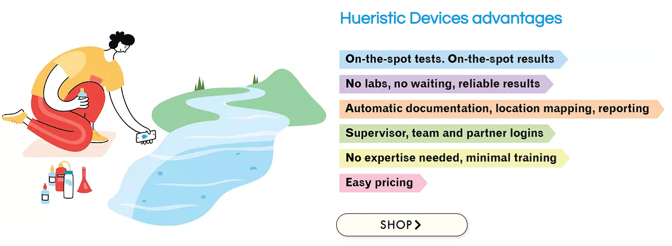 On-the-spot tests for on-the-spot decisions. No labs, no waiting, reliable results. Automatic documentation, location mapping, reporting. Supervisor, team and partner logins. No expertise needed, minimal training. Reasonably priced.